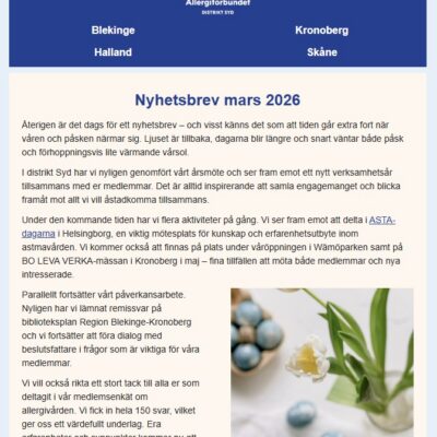 Nyhetsbrev mars